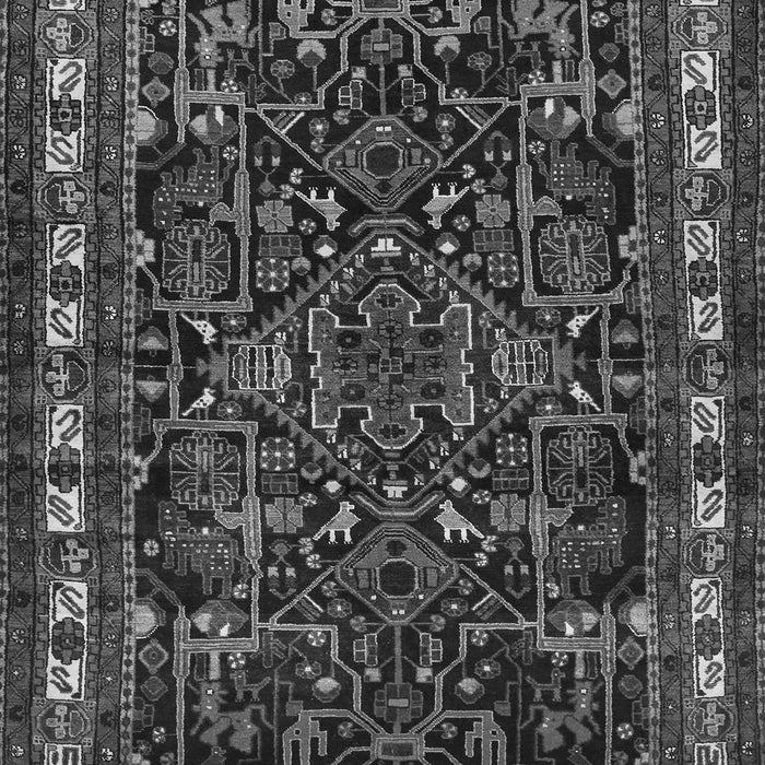 Serging Thickness of Machine Washable Animal Gray Traditional Rug, wshtr565gry