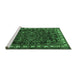 Sideview of Machine Washable Animal Emerald Green Traditional Area Rugs, wshtr565emgrn