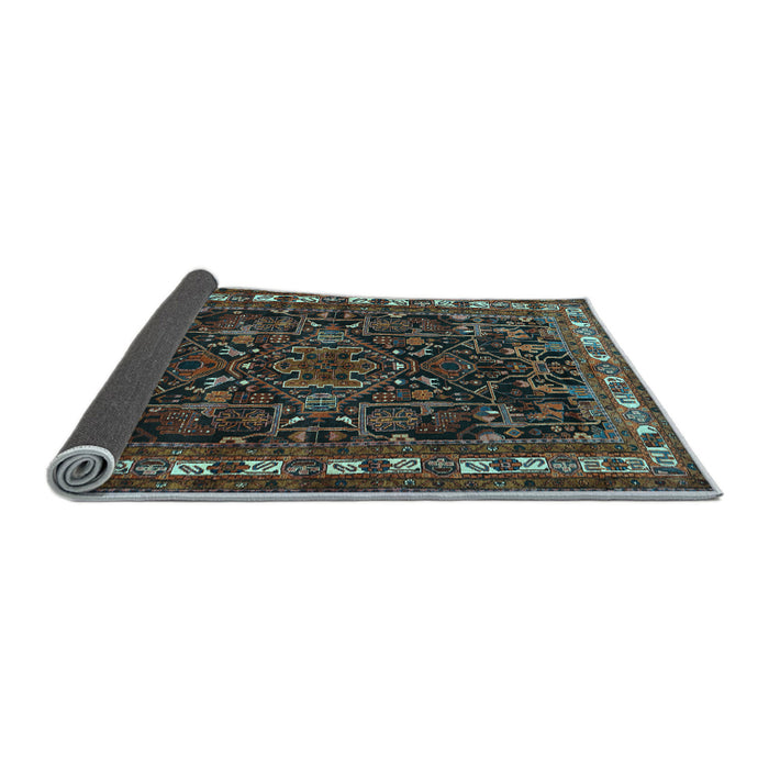 Sideview of Animal Light Blue Traditional Rug, tr565lblu