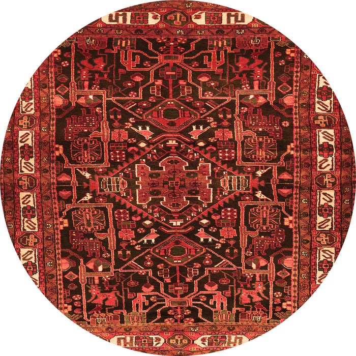 Machine Washable Animal Orange Traditional Area Rugs, wshtr565org