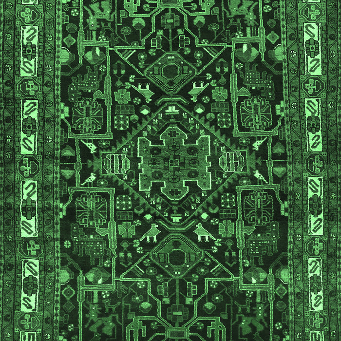 Animal Emerald Green Traditional Rug, tr565emgrn