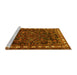 Sideview of Machine Washable Animal Yellow Traditional Rug, wshtr565yw