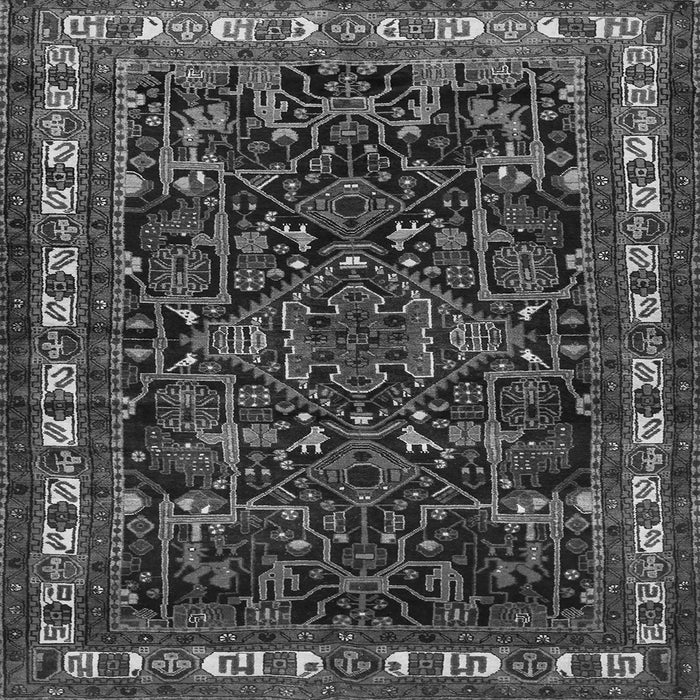 Round Machine Washable Animal Gray Traditional Rug, wshtr565gry