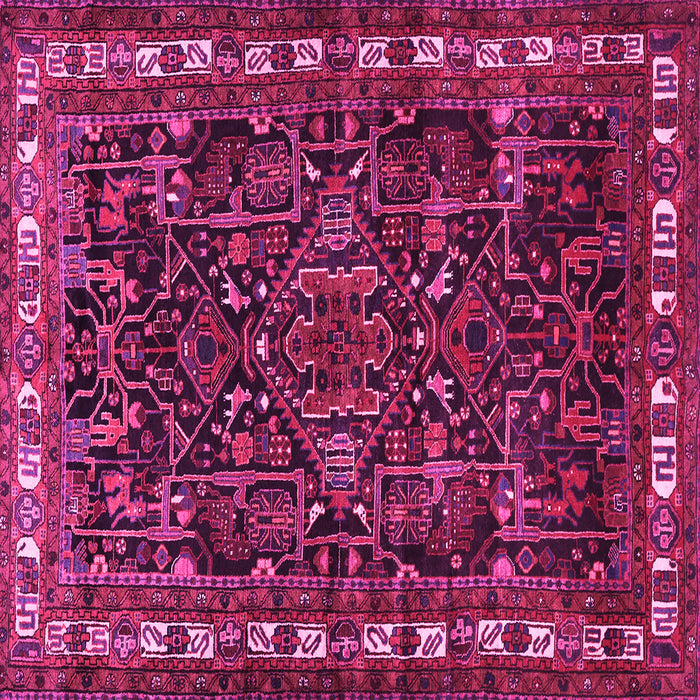 Square Animal Pink Traditional Rug, tr565pnk