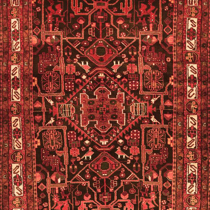 Serging Thickness of Machine Washable Animal Orange Traditional Area Rugs, wshtr565org