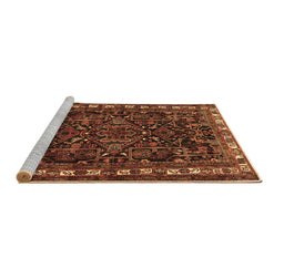 Sideview of Machine Washable Animal Brown Traditional Rug, wshtr565brn