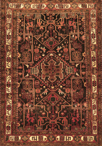 Animal Brown Traditional Rug, tr565brn