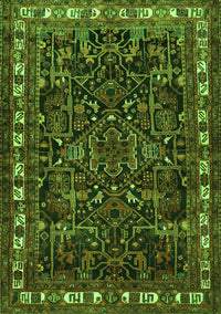 Animal Green Traditional Rug, tr565grn