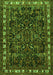 Animal Green Traditional Rug, tr565grn