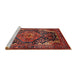 Sideview of Machine Washable Traditional Tomato Red Rug, wshtr566