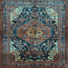 Square Persian Light Blue Traditional Rug, tr566lblu
