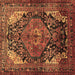 Square Persian Brown Traditional Rug, tr566brn