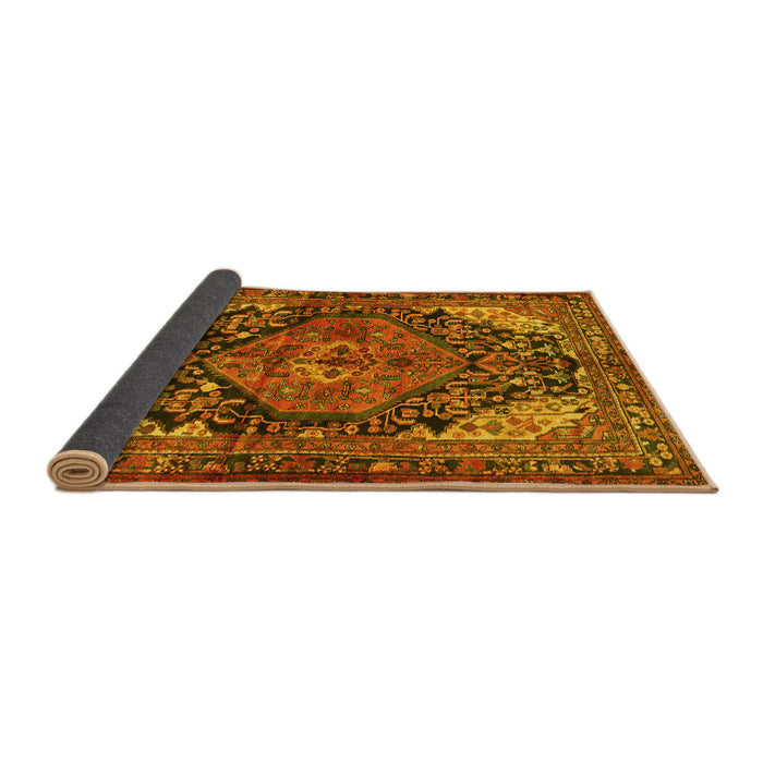 Sideview of Persian Yellow Traditional Rug, tr566yw