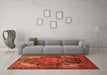 Machine Washable Persian Orange Traditional Area Rugs in a Living Room, wshtr566org