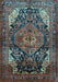 Machine Washable Persian Light Blue Traditional Rug, wshtr566lblu