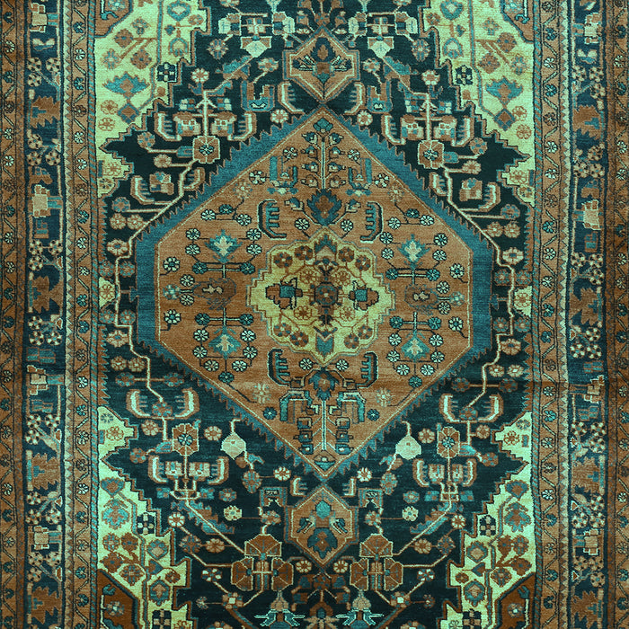 Machine Washable Persian Turquoise Traditional Area Rugs, wshtr566turq