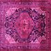 Square Persian Pink Traditional Rug, tr566pnk