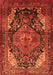 Serging Thickness of Machine Washable Persian Orange Traditional Area Rugs, wshtr566org