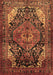 Machine Washable Persian Brown Traditional Rug, wshtr566brn