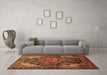 Machine Washable Persian Brown Traditional Rug in a Living Room,, wshtr566brn