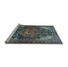 Sideview of Machine Washable Persian Light Blue Traditional Rug, wshtr566lblu