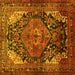 Square Persian Yellow Traditional Rug, tr566yw