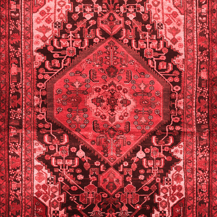 Machine Washable Persian Red Traditional Rug, wshtr566red