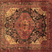 Square Machine Washable Persian Brown Traditional Rug, wshtr566brn