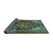 Sideview of Persian Turquoise Traditional Rug, tr566turq