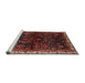 Sideview of Machine Washable Traditional Brown Rug, wshtr567