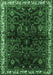 Machine Washable Persian Emerald Green Traditional Area Rugs, wshtr567emgrn