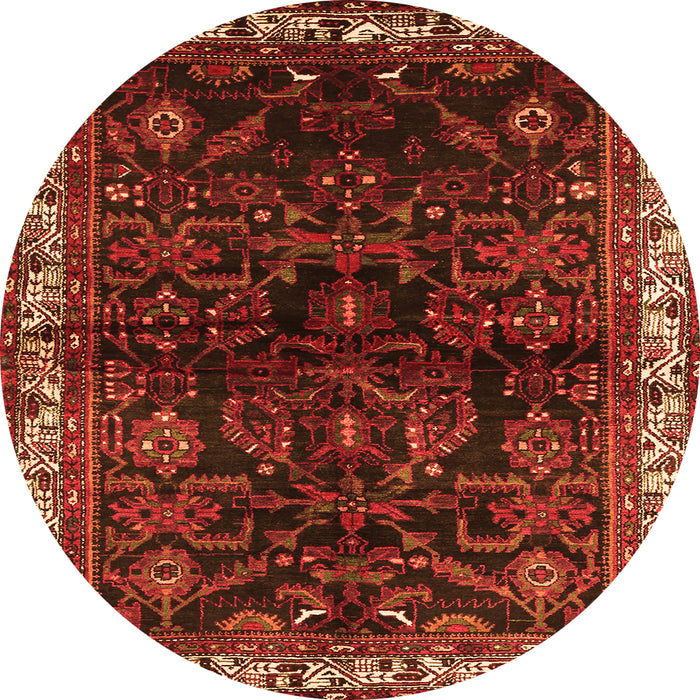 Machine Washable Persian Orange Traditional Area Rugs, wshtr567org