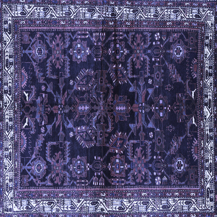 Square Persian Blue Traditional Rug, tr567blu