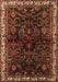 Machine Washable Persian Brown Traditional Rug, wshtr567brn