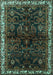 Machine Washable Persian Turquoise Traditional Area Rugs, wshtr567turq