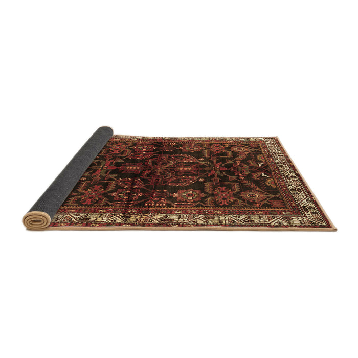 Sideview of Persian Brown Traditional Rug, tr567brn