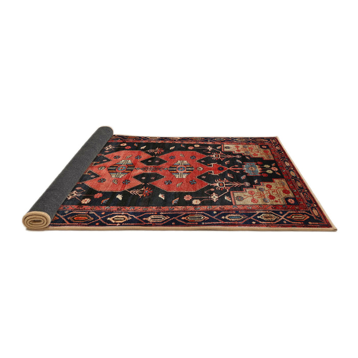 Sideview of Traditional Gold Brown Persian Rug, tr568