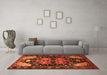 Machine Washable Persian Orange Traditional Area Rugs in a Living Room, wshtr568org