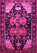 Machine Washable Persian Pink Traditional Rug, wshtr568pnk