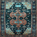 Square Machine Washable Persian Light Blue Traditional Rug, wshtr568lblu