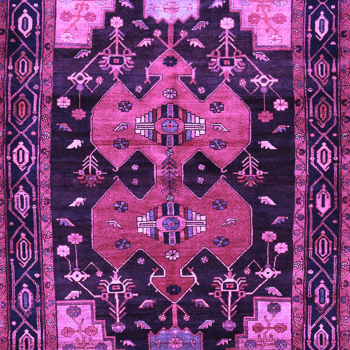 Machine Washable Persian Purple Traditional Area Rugs, wshtr568pur
