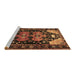 Sideview of Machine Washable Persian Brown Traditional Rug, wshtr568brn