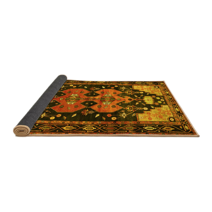 Sideview of Persian Yellow Traditional Rug, tr568yw