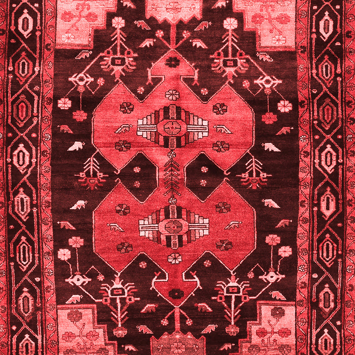 Machine Washable Persian Red Traditional Rug, wshtr568red