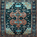 Square Persian Light Blue Traditional Rug, tr568lblu