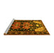 Sideview of Machine Washable Persian Yellow Traditional Rug, wshtr568yw