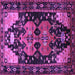 Square Machine Washable Persian Purple Traditional Area Rugs, wshtr568pur