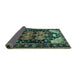 Sideview of Persian Turquoise Traditional Rug, tr568turq