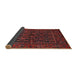 Sideview of Traditional Reddish Brown Persian Rug, tr569