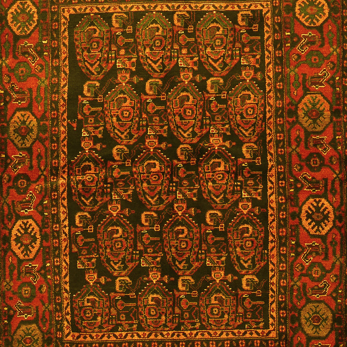 Machine Washable Persian Yellow Traditional Rug, wshtr569yw